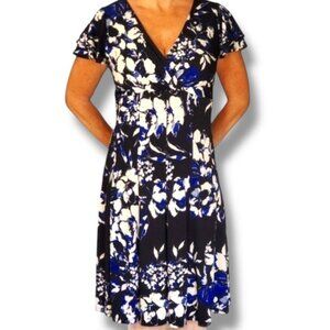 Lauren Ralph Lauren Blue and White Floral Dress